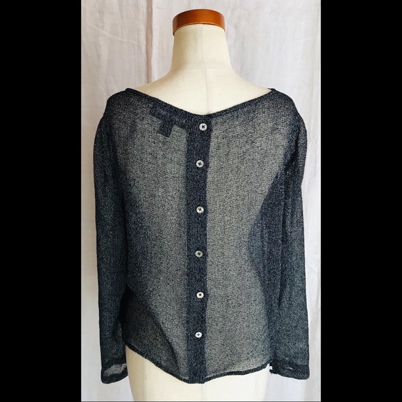Sheer Linda Allard Ellen Tracy Knit Top Artsy 12 - Picture 3 of 5
